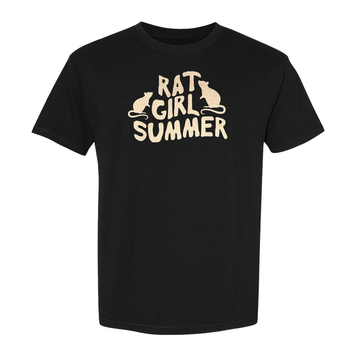 Rat Girl Summer T-Shirt, Funny Rodent Silhouettes Graphic for Pet Owners and Animal Enthusiasts