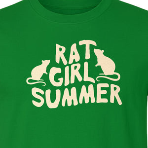 Rat Girl Summer T-Shirt, Funny Rodent Silhouettes Graphic for Pet Owners and Animal Enthusiasts