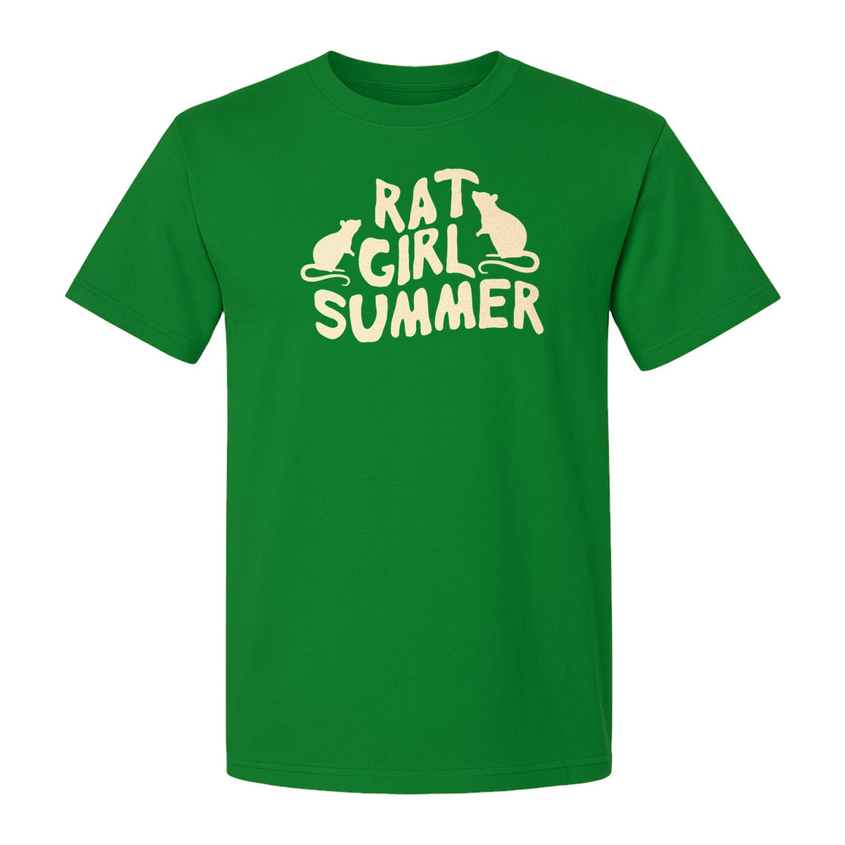 Rat Girl Summer T-Shirt, Funny Rodent Silhouettes Graphic for Pet Owners and Animal Enthusiasts