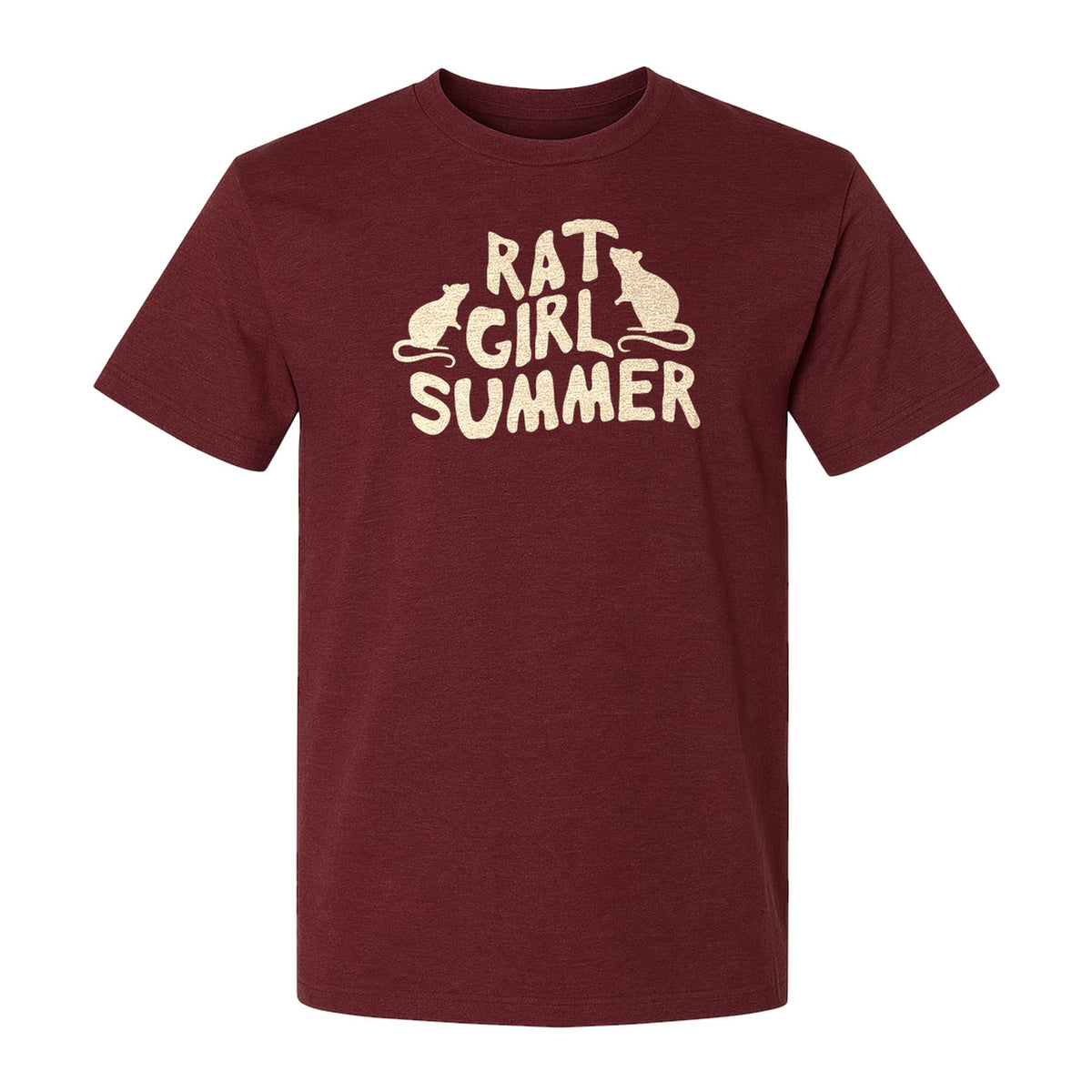 Rat Girl Summer T-Shirt, Funny Rodent Silhouettes Graphic for Pet Owners and Animal Enthusiasts