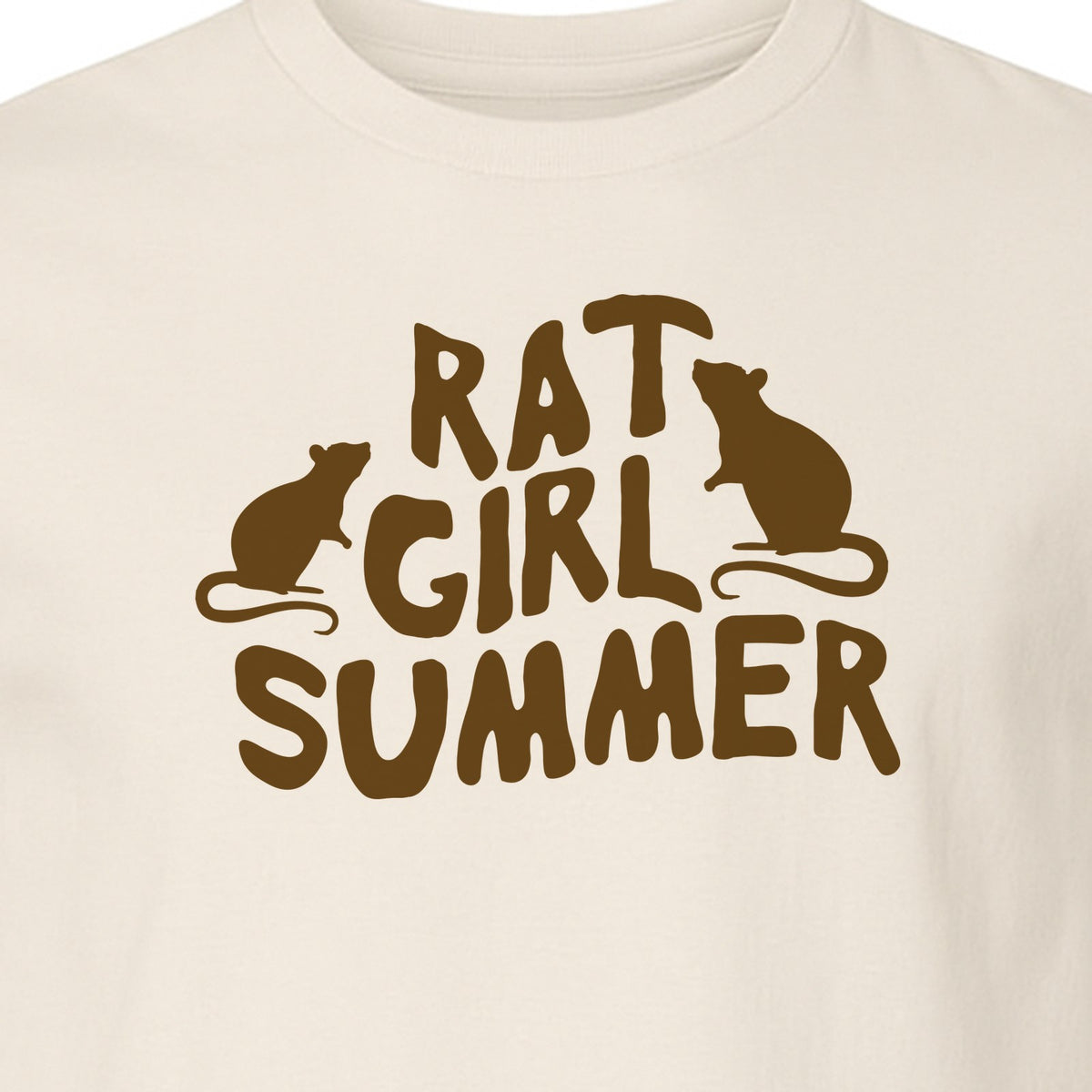 Rat Girl Summer T-Shirt, Funny Rodent Silhouettes Graphic for Pet Owners and Animal Enthusiasts