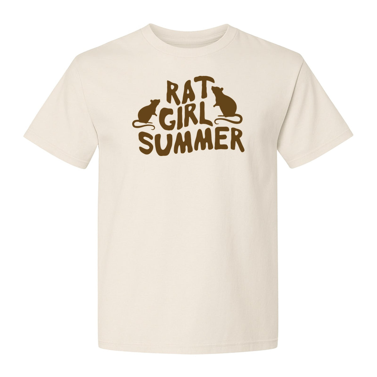 Rat Girl Summer T-Shirt, Funny Rodent Silhouettes Graphic for Pet Owners and Animal Enthusiasts