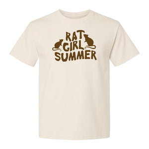 Rat Girl Summer T-Shirt, Funny Rodent Silhouettes Graphic for Pet Owners and Animal Enthusiasts