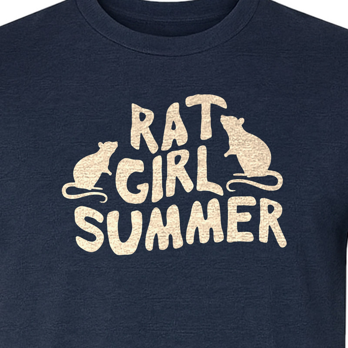 Rat Girl Summer T-Shirt, Funny Rodent Silhouettes Graphic for Pet Owners and Animal Enthusiasts