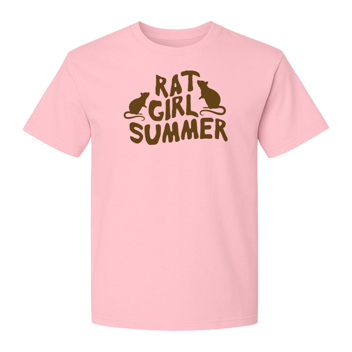 Rat Girl Summer T-Shirt, Funny Rodent Silhouettes Graphic for Pet Owners and Animal Enthusiasts