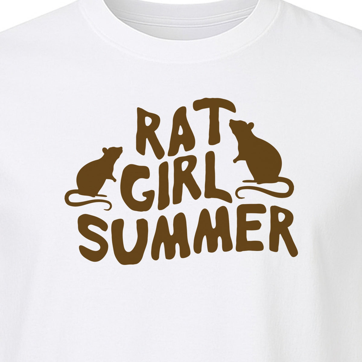 Rat Girl Summer T-Shirt, Funny Rodent Silhouettes Graphic for Pet Owners and Animal Enthusiasts
