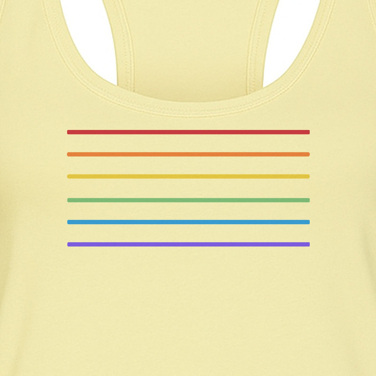 Rainbow Stripe Pride Women's Racerback Tank Top for LGBTQ Celebrations and Everyday Wear