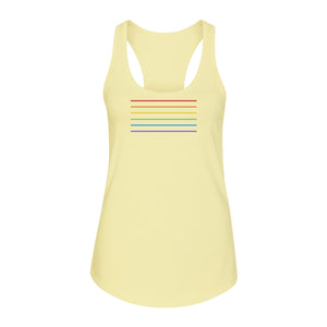 Rainbow Stripe Pride Women's Racerback Tank Top for LGBTQ Celebrations and Everyday Wear