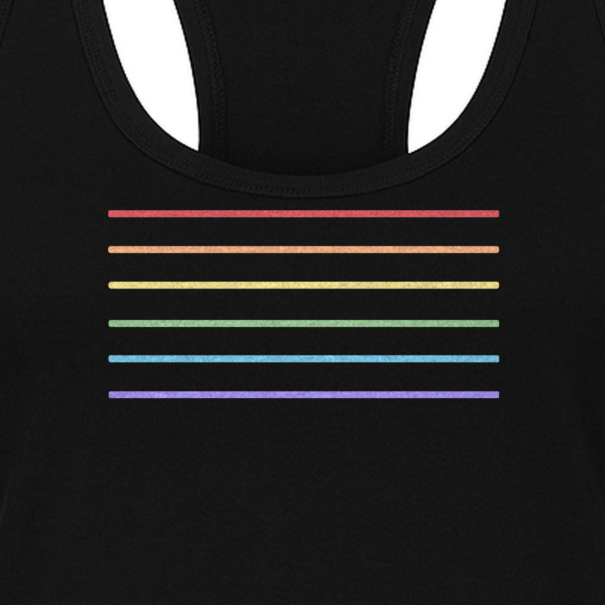 Rainbow Stripe Pride Women's Racerback Tank Top for LGBTQ Celebrations and Everyday Wear