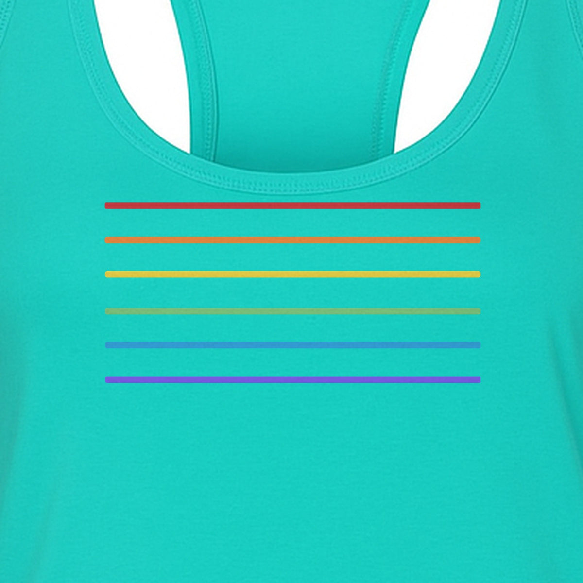 Rainbow Stripe Pride Women's Racerback Tank Top for LGBTQ Celebrations and Everyday Wear