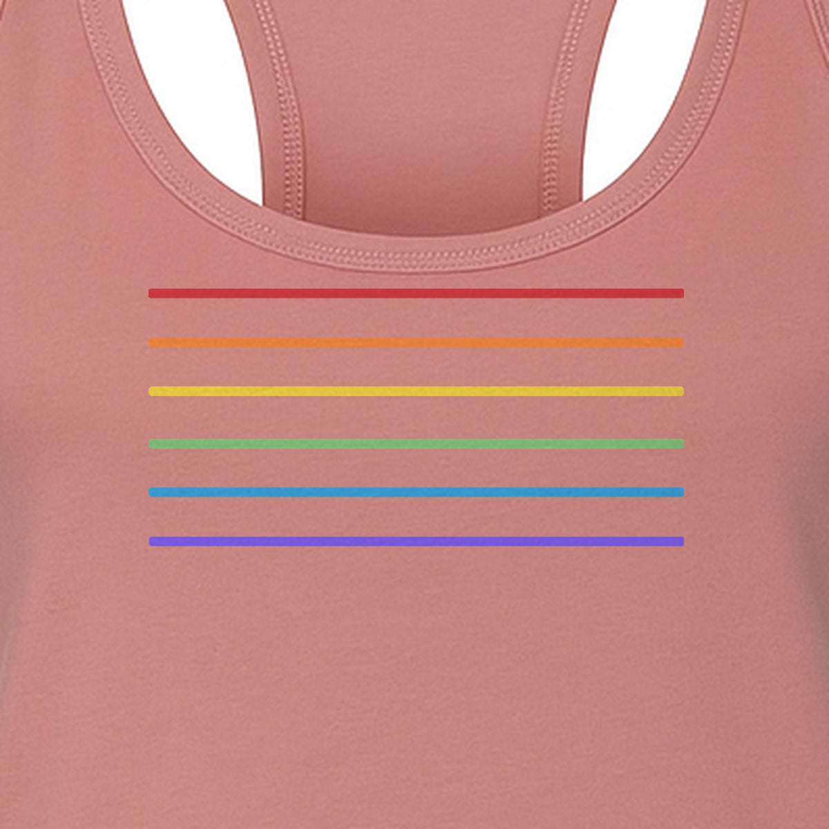 Rainbow Stripe Pride Women's Racerback Tank Top for LGBTQ Celebrations and Everyday Wear