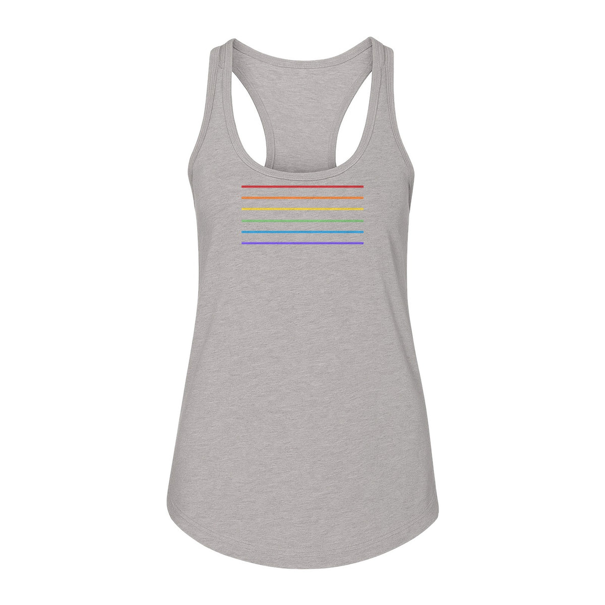 Rainbow Stripe Pride Women's Racerback Tank Top for LGBTQ Celebrations and Everyday Wear