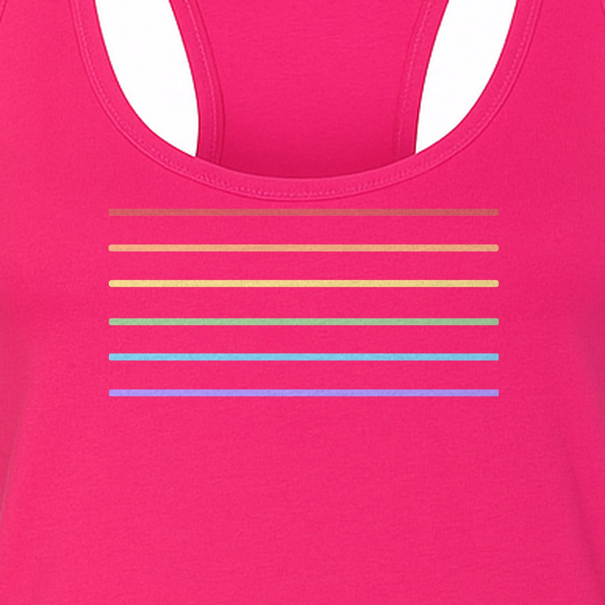 Rainbow Stripe Pride Women's Racerback Tank Top for LGBTQ Celebrations and Everyday Wear