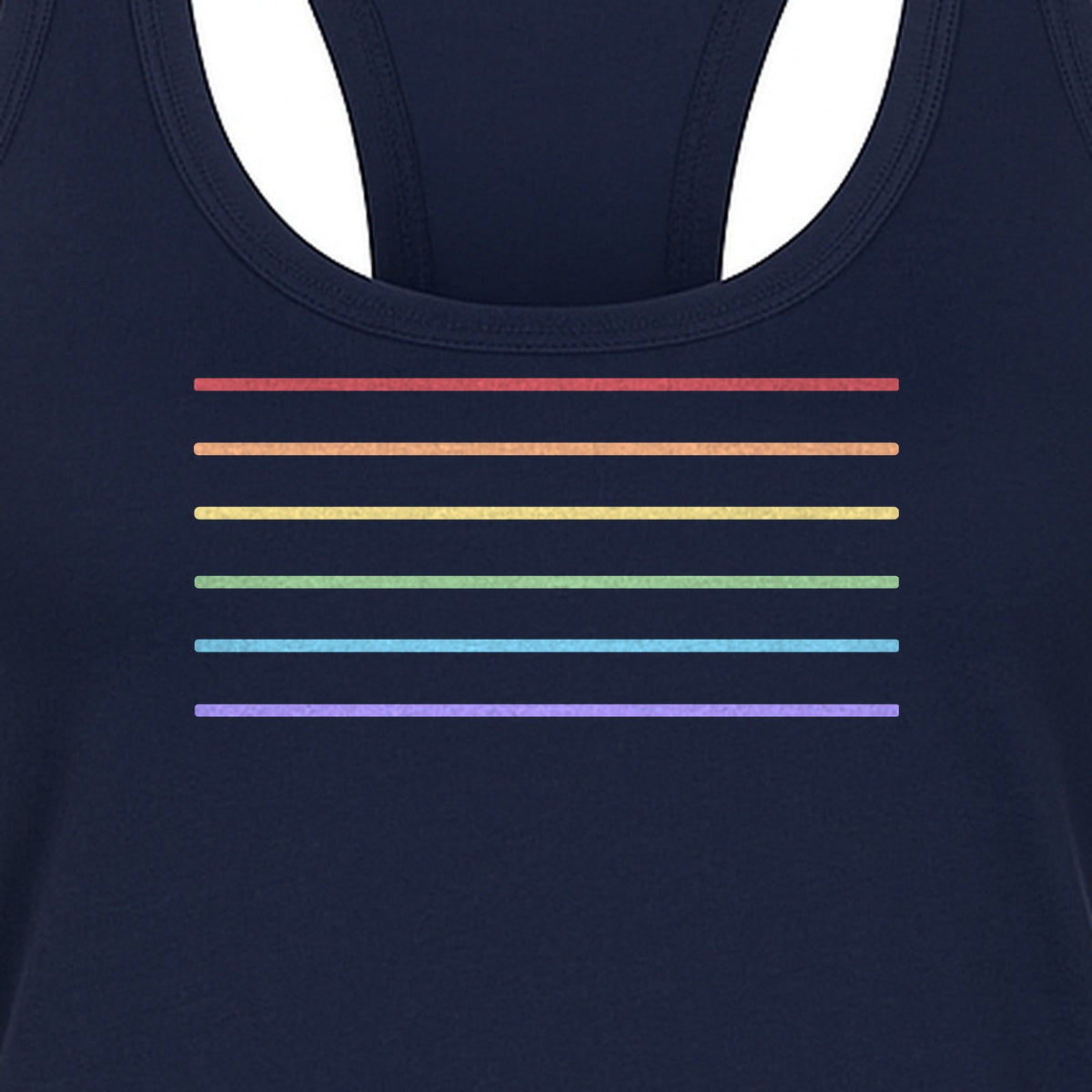 Rainbow Stripe Pride Women's Racerback Tank Top for LGBTQ Celebrations and Everyday Wear