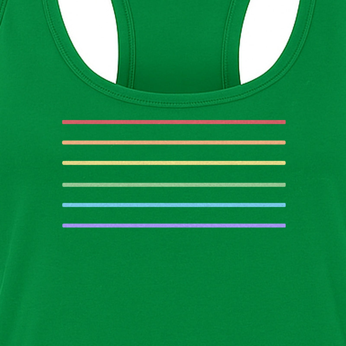 Rainbow Stripe Pride Women's Racerback Tank Top for LGBTQ Celebrations and Everyday Wear