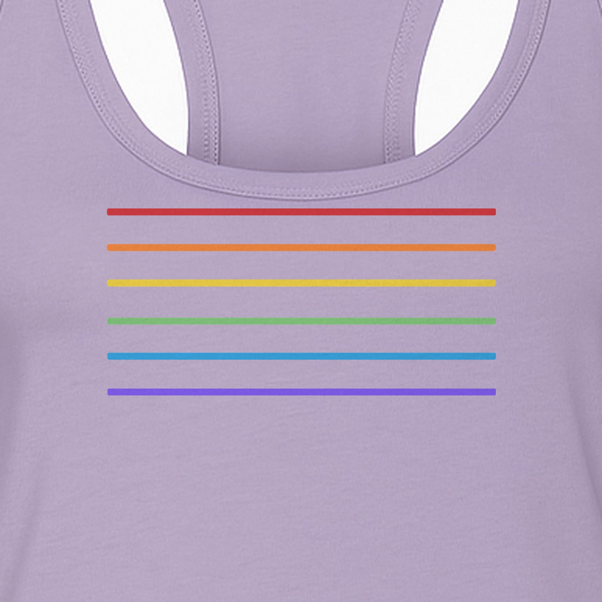 Rainbow Stripe Pride Women's Racerback Tank Top for LGBTQ Celebrations and Everyday Wear