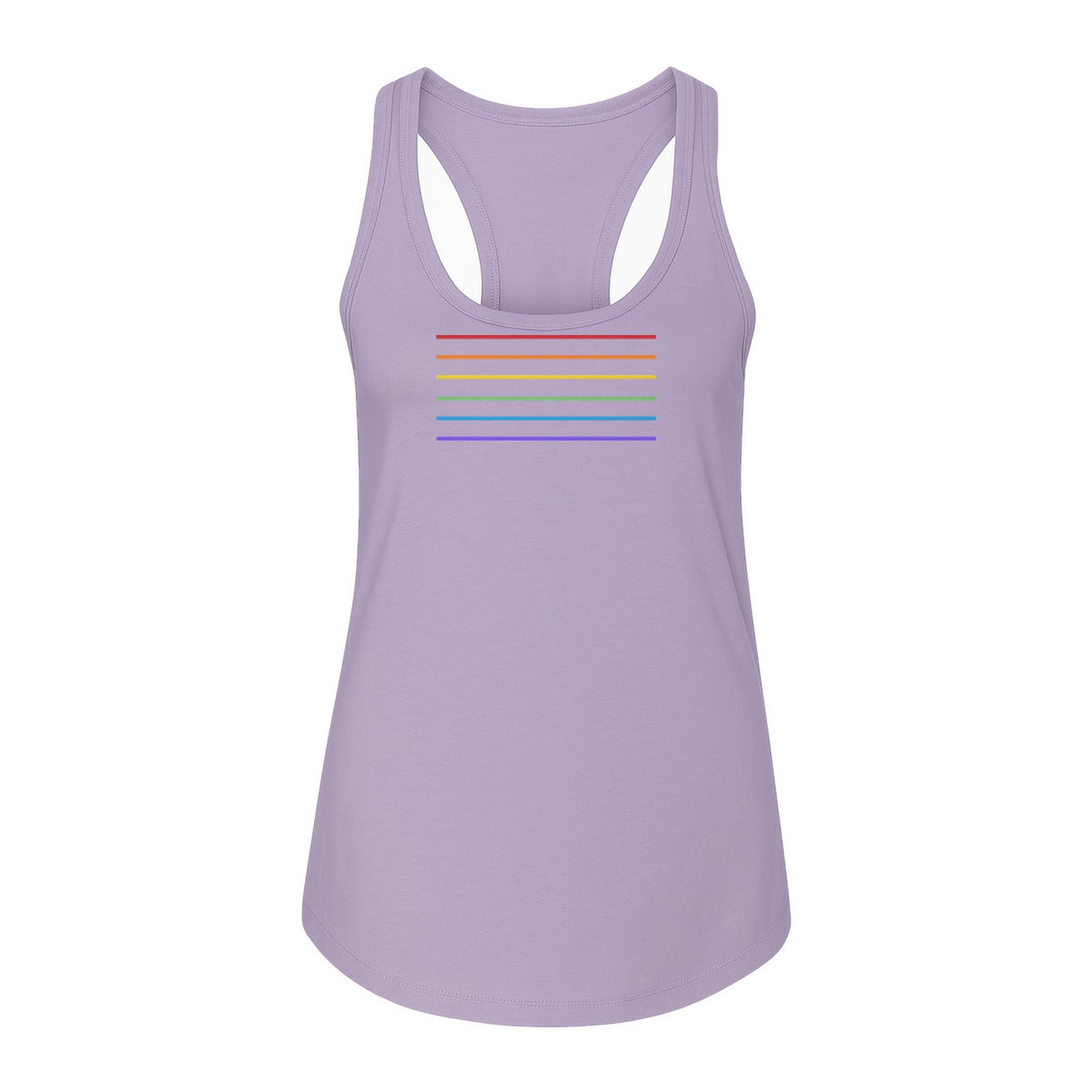 Rainbow Stripe Pride Women's Racerback Tank Top for LGBTQ Celebrations and Everyday Wear