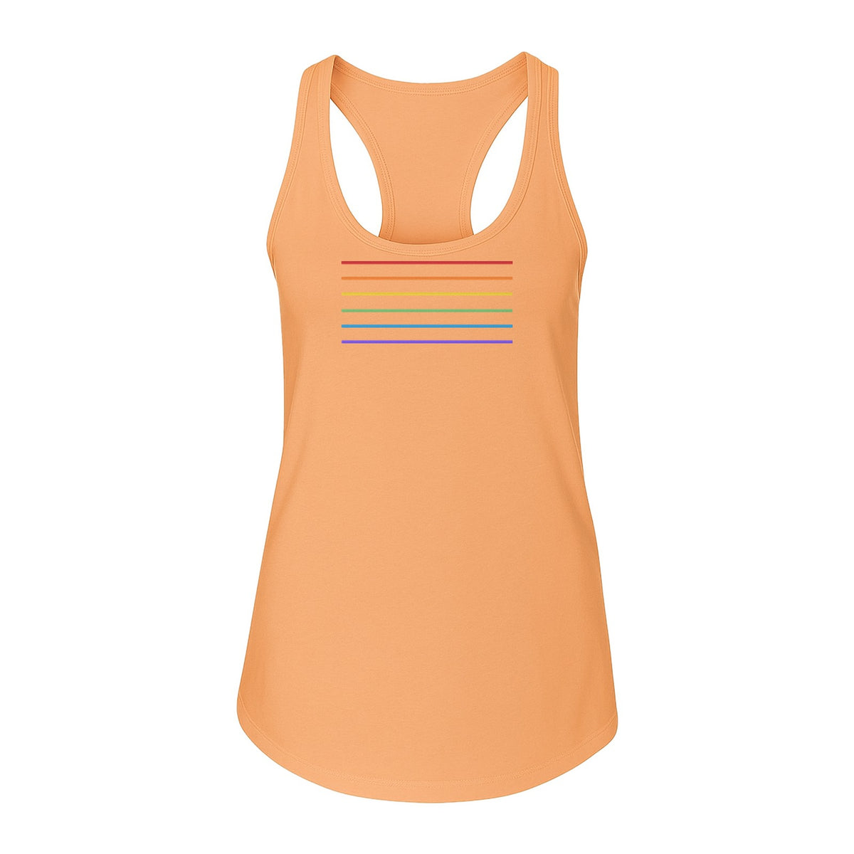 Rainbow Stripe Pride Women's Racerback Tank Top for LGBTQ Celebrations and Everyday Wear