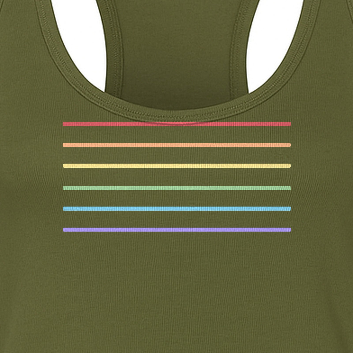 Rainbow Stripe Pride Women's Racerback Tank Top for LGBTQ Celebrations and Everyday Wear