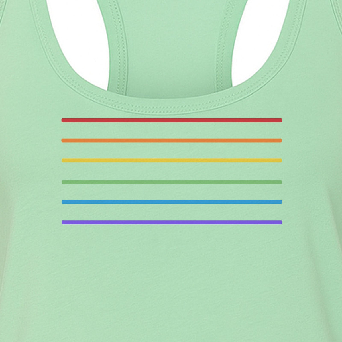 Rainbow Stripe Pride Women's Racerback Tank Top for LGBTQ Celebrations and Everyday Wear