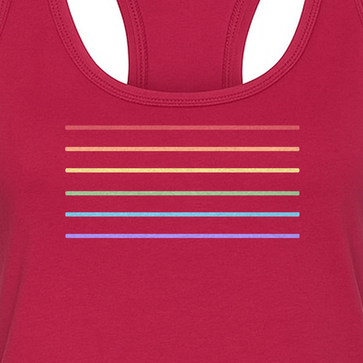 Rainbow Stripe Pride Women's Racerback Tank Top for LGBTQ Celebrations and Everyday Wear