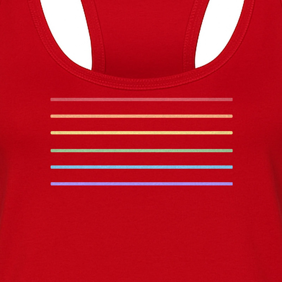 Rainbow Stripe Pride Women's Racerback Tank Top for LGBTQ Celebrations and Everyday Wear