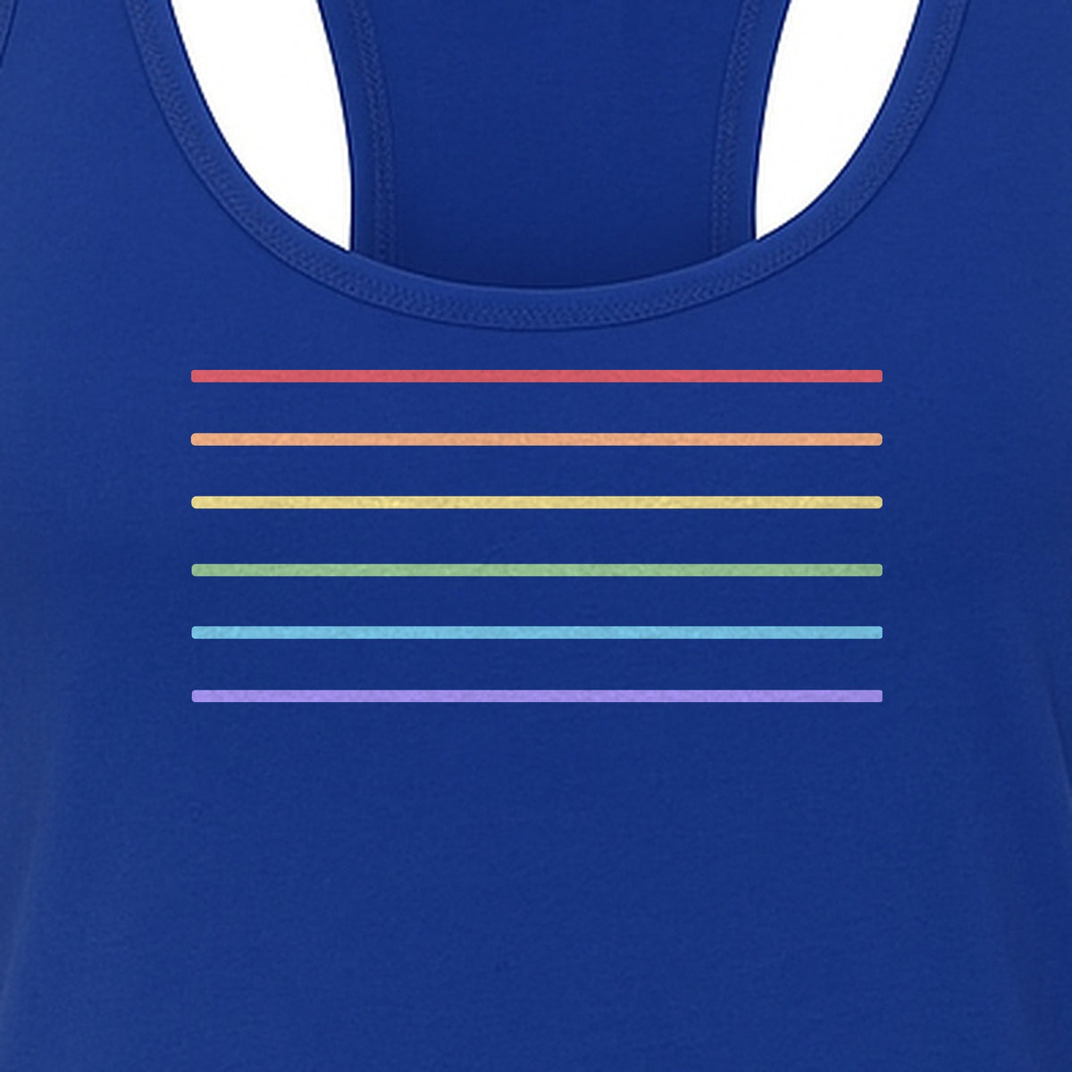 Rainbow Stripe Pride Women's Racerback Tank Top for LGBTQ Celebrations and Everyday Wear