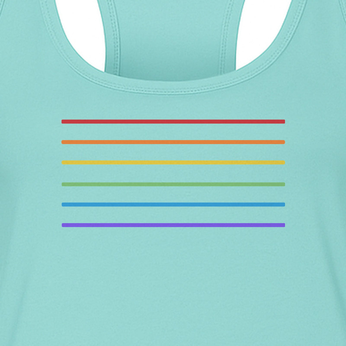 Rainbow Stripe Pride Women's Racerback Tank Top for LGBTQ Celebrations and Everyday Wear