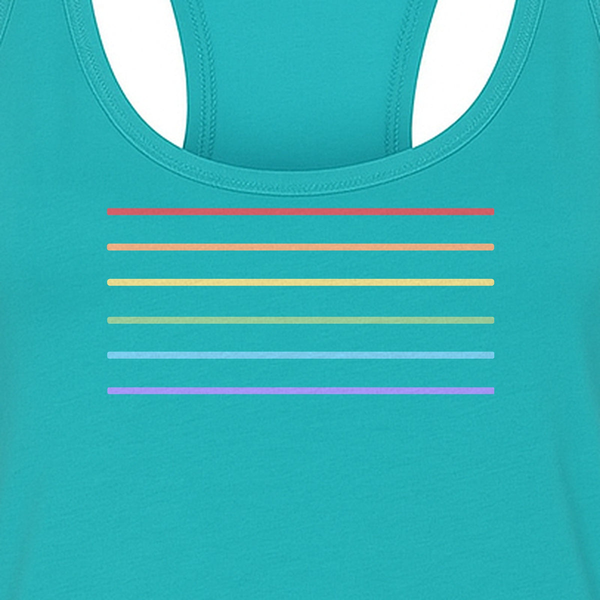 Rainbow Stripe Pride Women's Racerback Tank Top for LGBTQ Celebrations and Everyday Wear