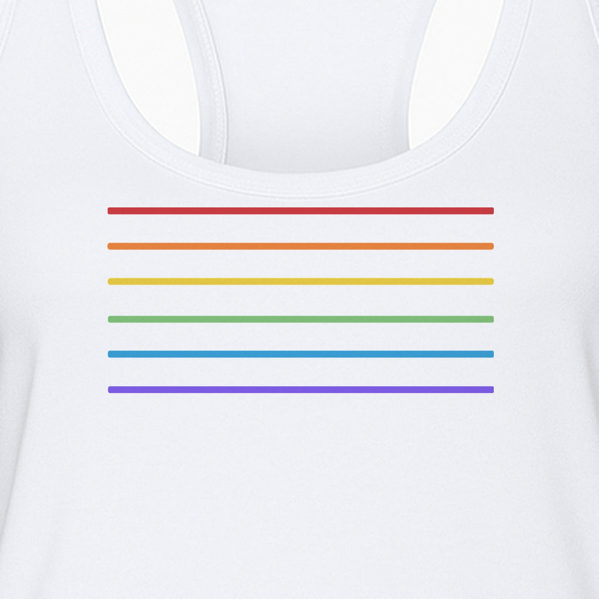 Rainbow Stripe Pride Women's Racerback Tank Top for LGBTQ Celebrations and Everyday Wear