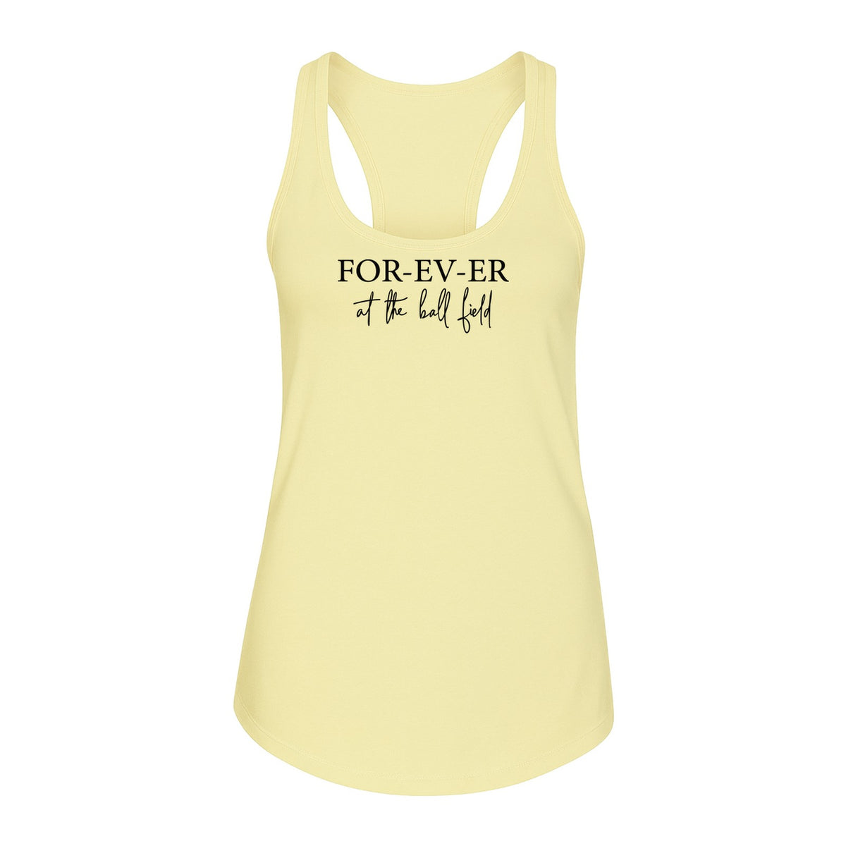 Baseball Mom Women's Racerback Tank Top, Forever at the Ball Field Game Day Design