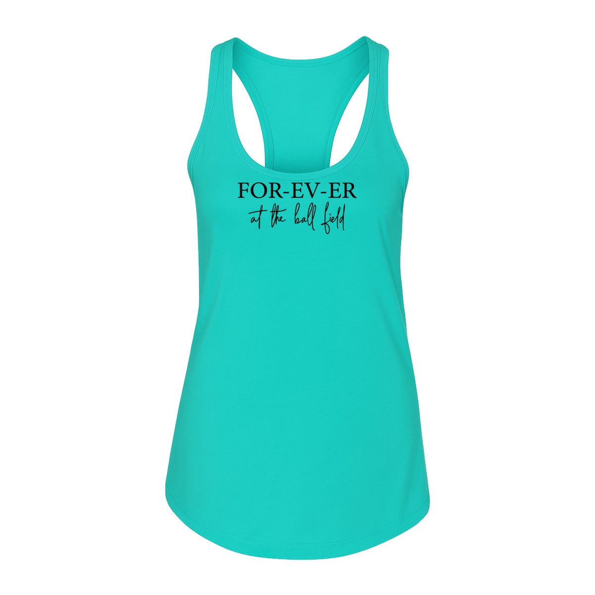 Baseball Mom Women's Racerback Tank Top, Forever at the Ball Field Game Day Design