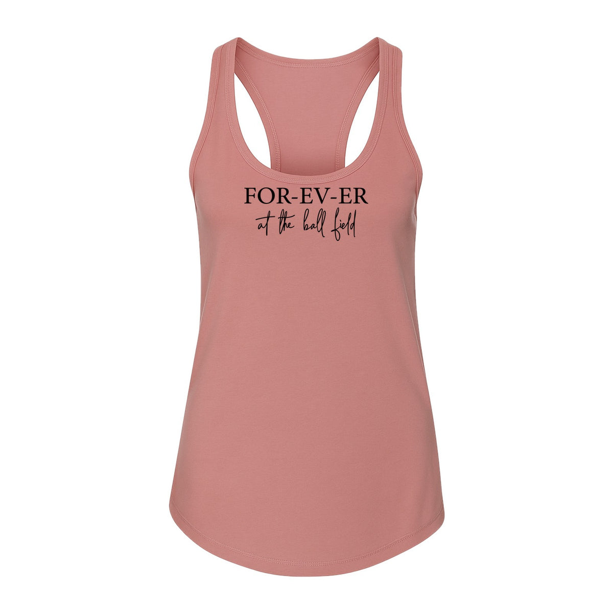 Baseball Mom Women's Racerback Tank Top, Forever at the Ball Field Game Day Design