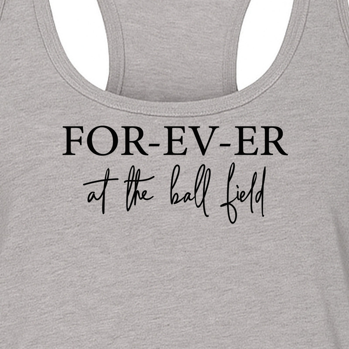 Baseball Mom Women's Racerback Tank Top, Forever at the Ball Field Game Day Design