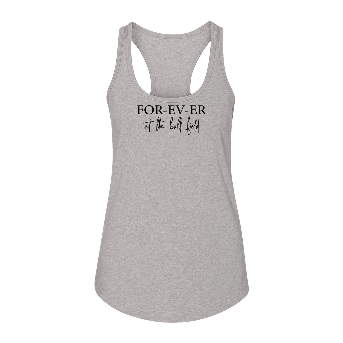 Baseball Mom Women's Racerback Tank Top, Forever at the Ball Field Game Day Design