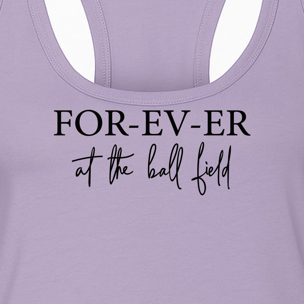 Baseball Mom Women's Racerback Tank Top, Forever at the Ball Field Game Day Design