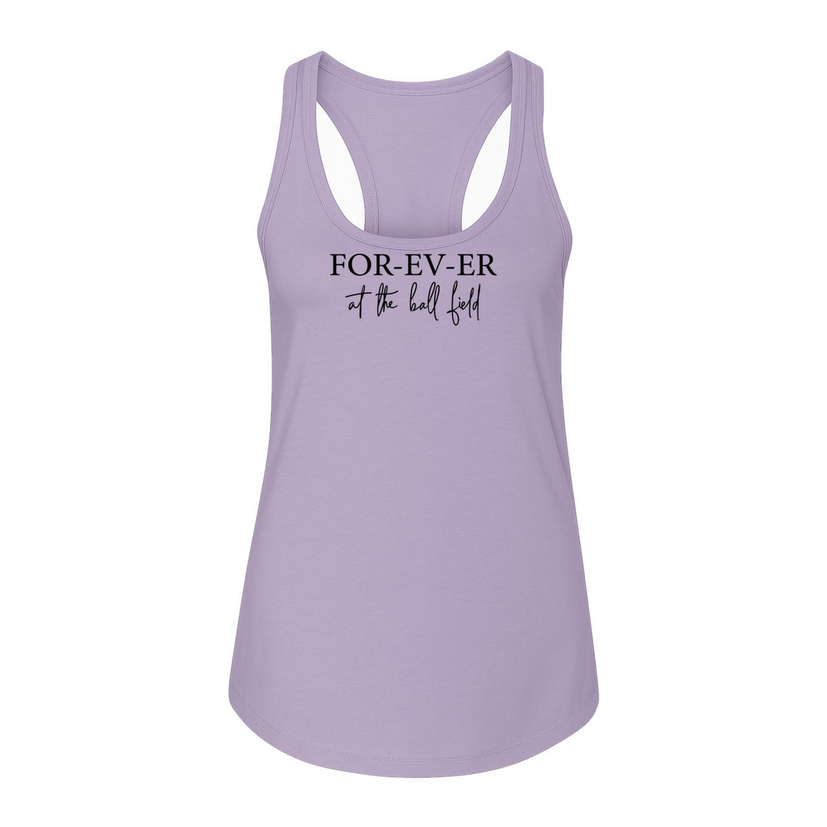 Baseball Mom Women's Racerback Tank Top, Forever at the Ball Field Game Day Design