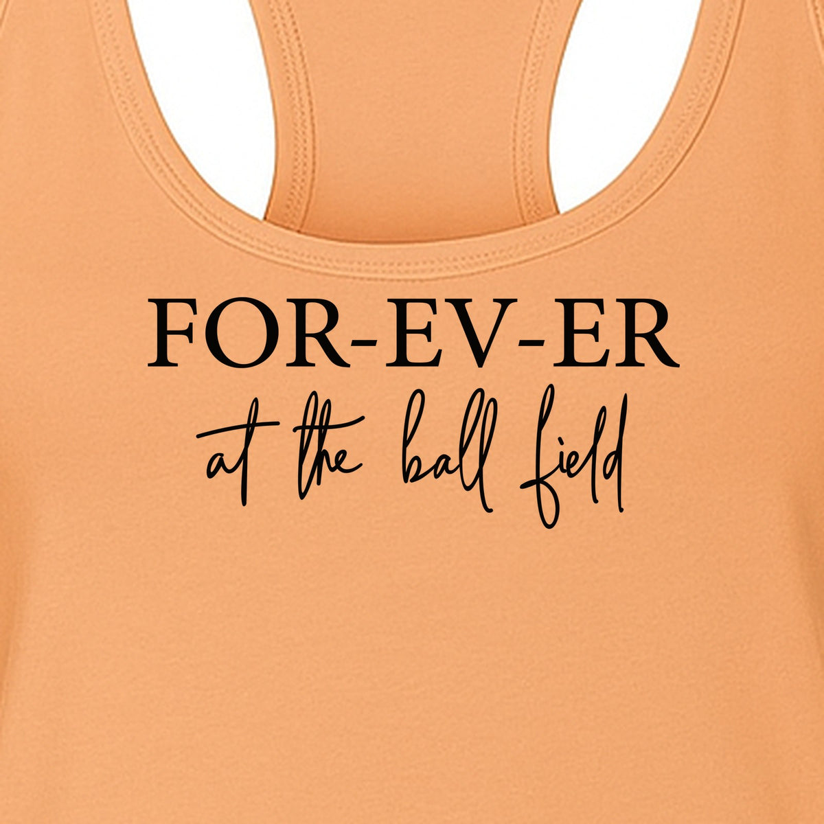 Baseball Mom Women's Racerback Tank Top, Forever at the Ball Field Game Day Design