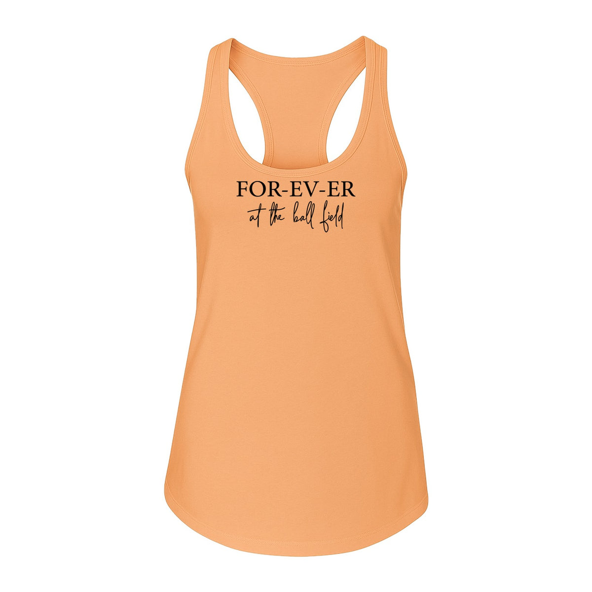 Baseball Mom Women's Racerback Tank Top, Forever at the Ball Field Game Day Design