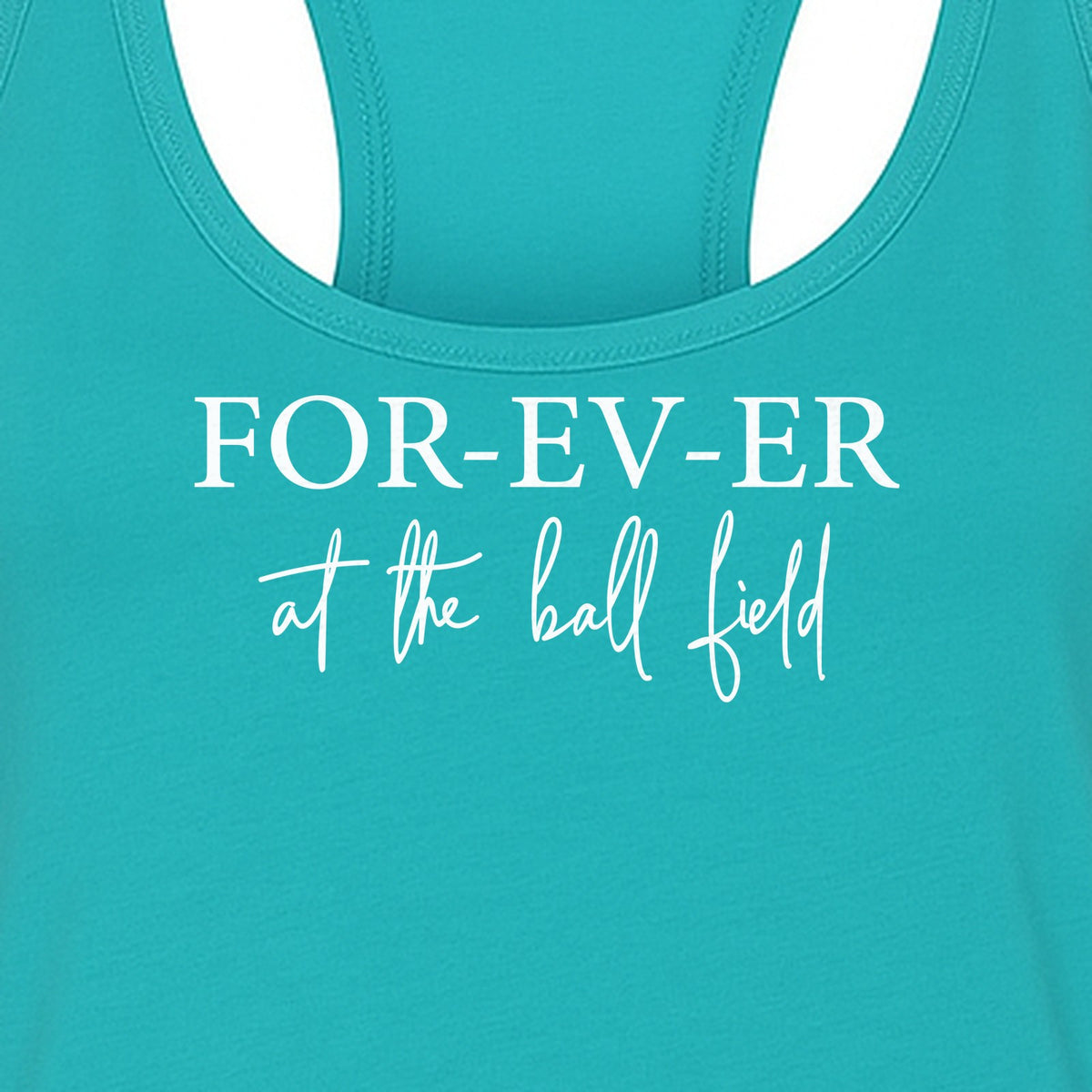 Baseball Mom Women's Racerback Tank Top, Forever at the Ball Field Game Day Design