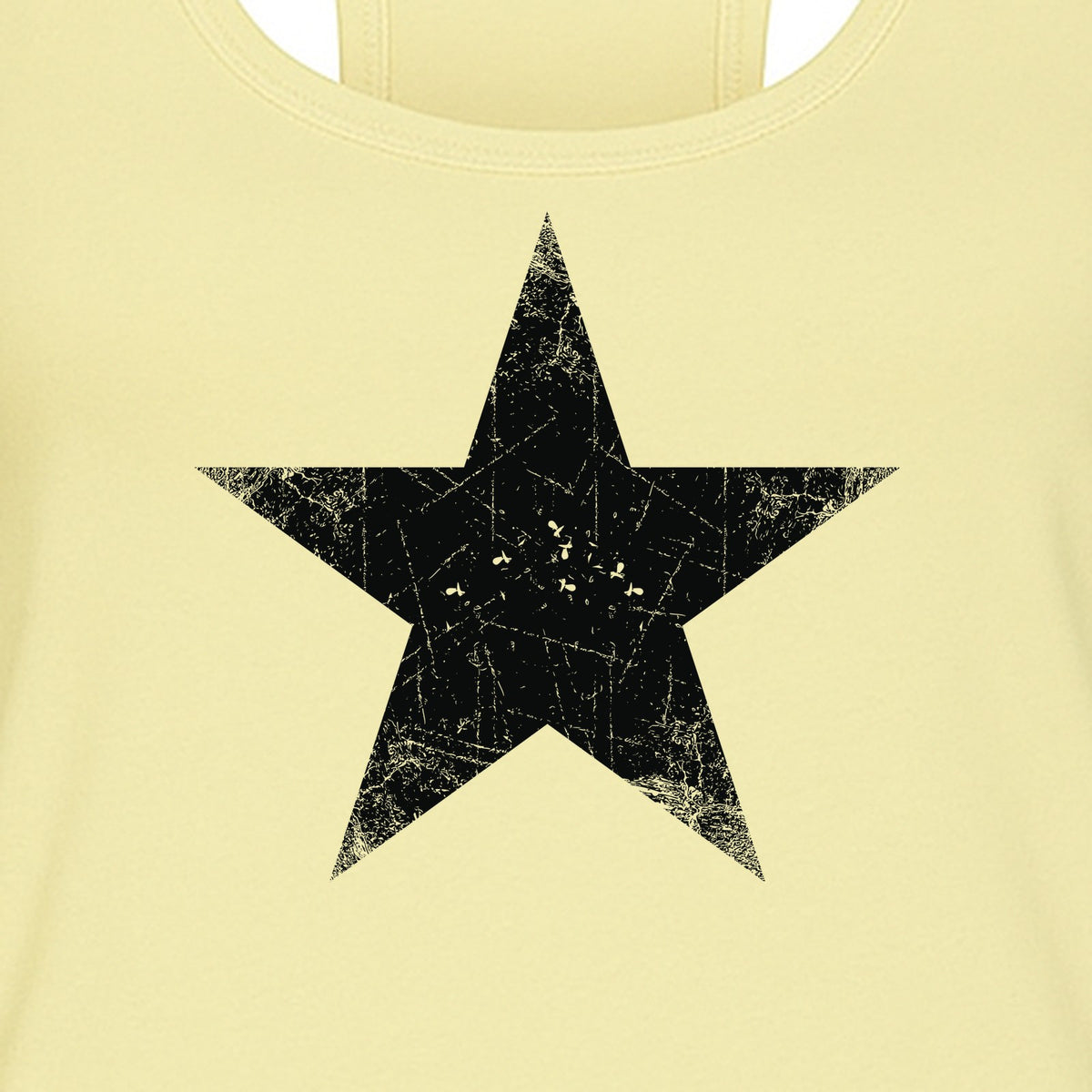 Distressed Star Women's Racerback Tank Top, Patriotic Fourth of July and Memorial Day Apparel