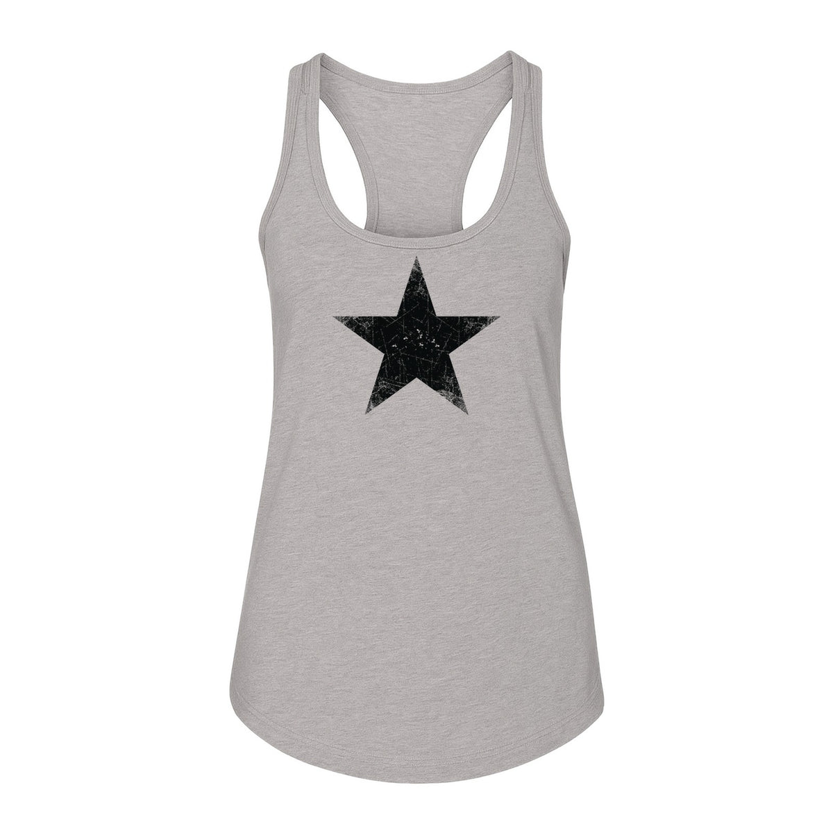 Distressed Star Women's Racerback Tank Top, Patriotic Fourth of July and Memorial Day Apparel