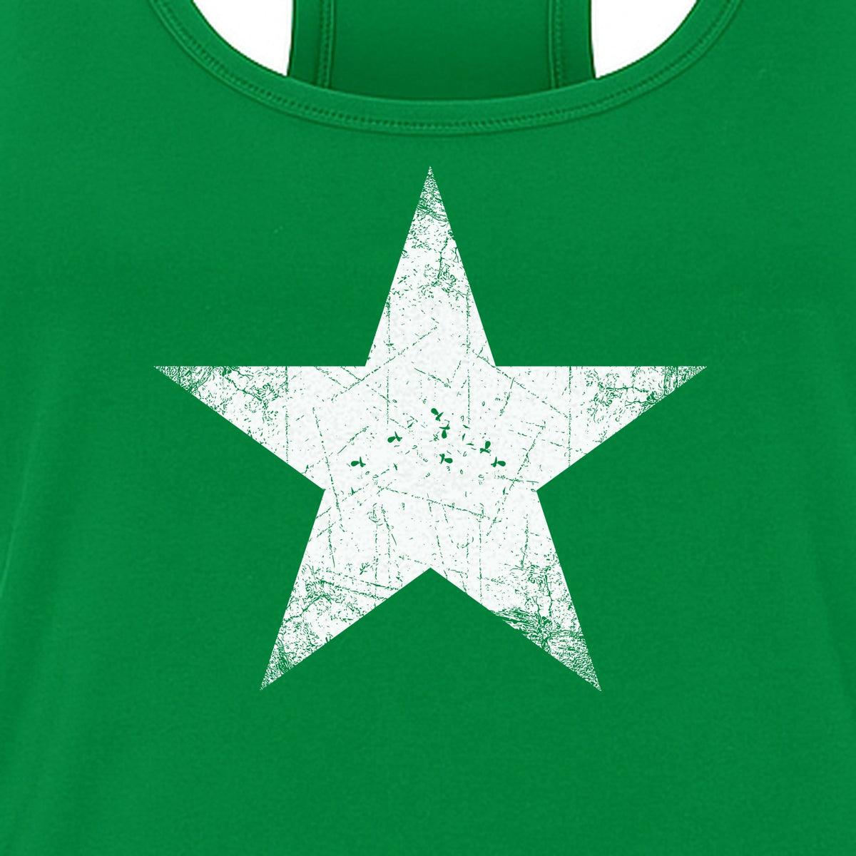 Distressed Star Women's Racerback Tank Top, Patriotic Fourth of July and Memorial Day Apparel