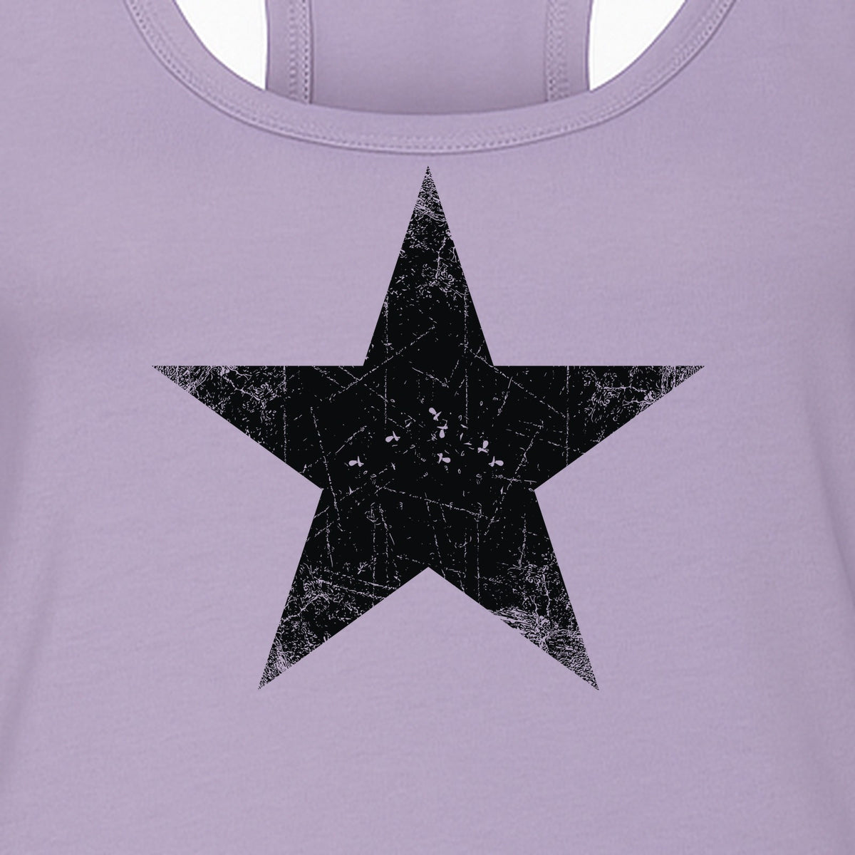 Distressed Star Women's Racerback Tank Top, Patriotic Fourth of July and Memorial Day Apparel