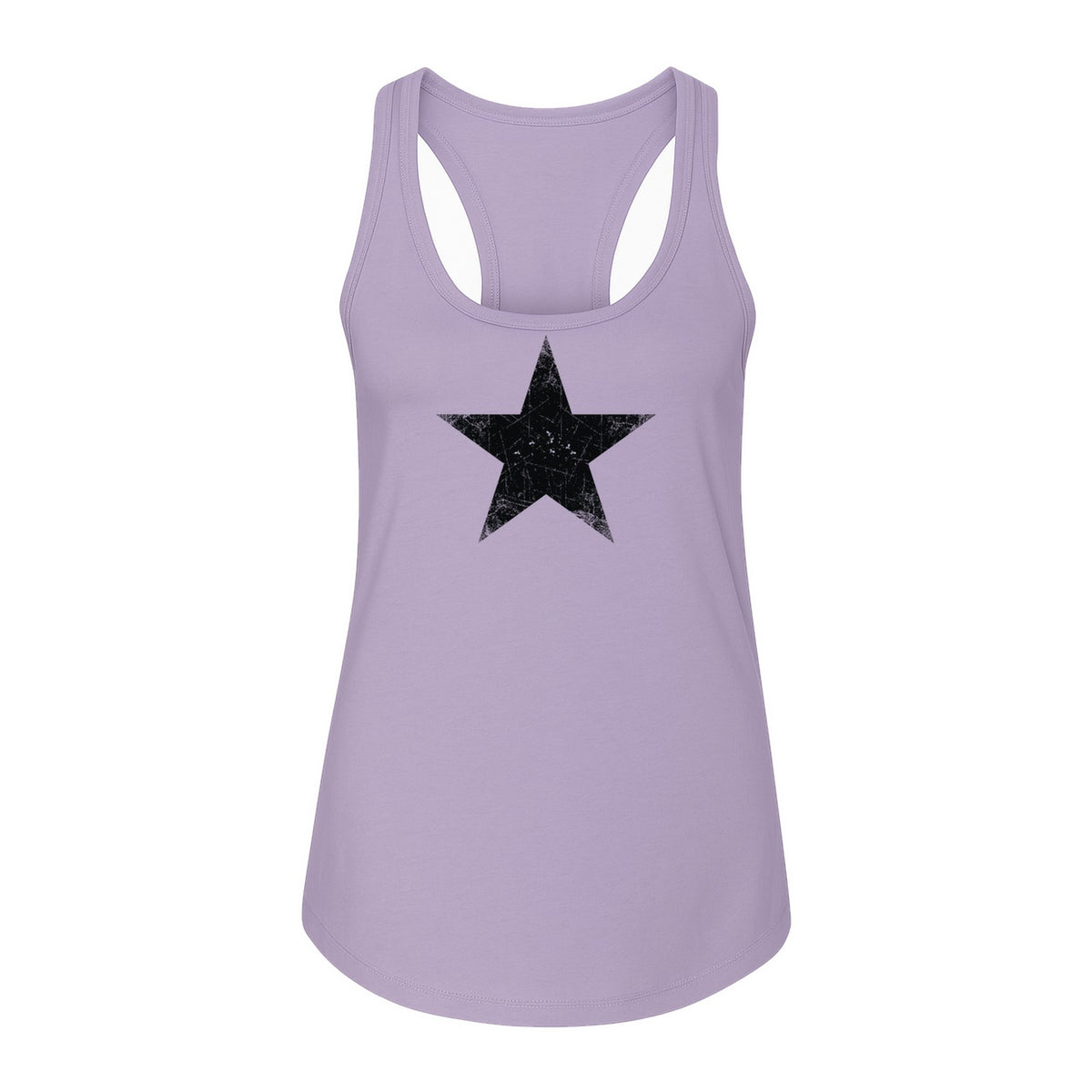Distressed Star Women's Racerback Tank Top, Patriotic Fourth of July and Memorial Day Apparel