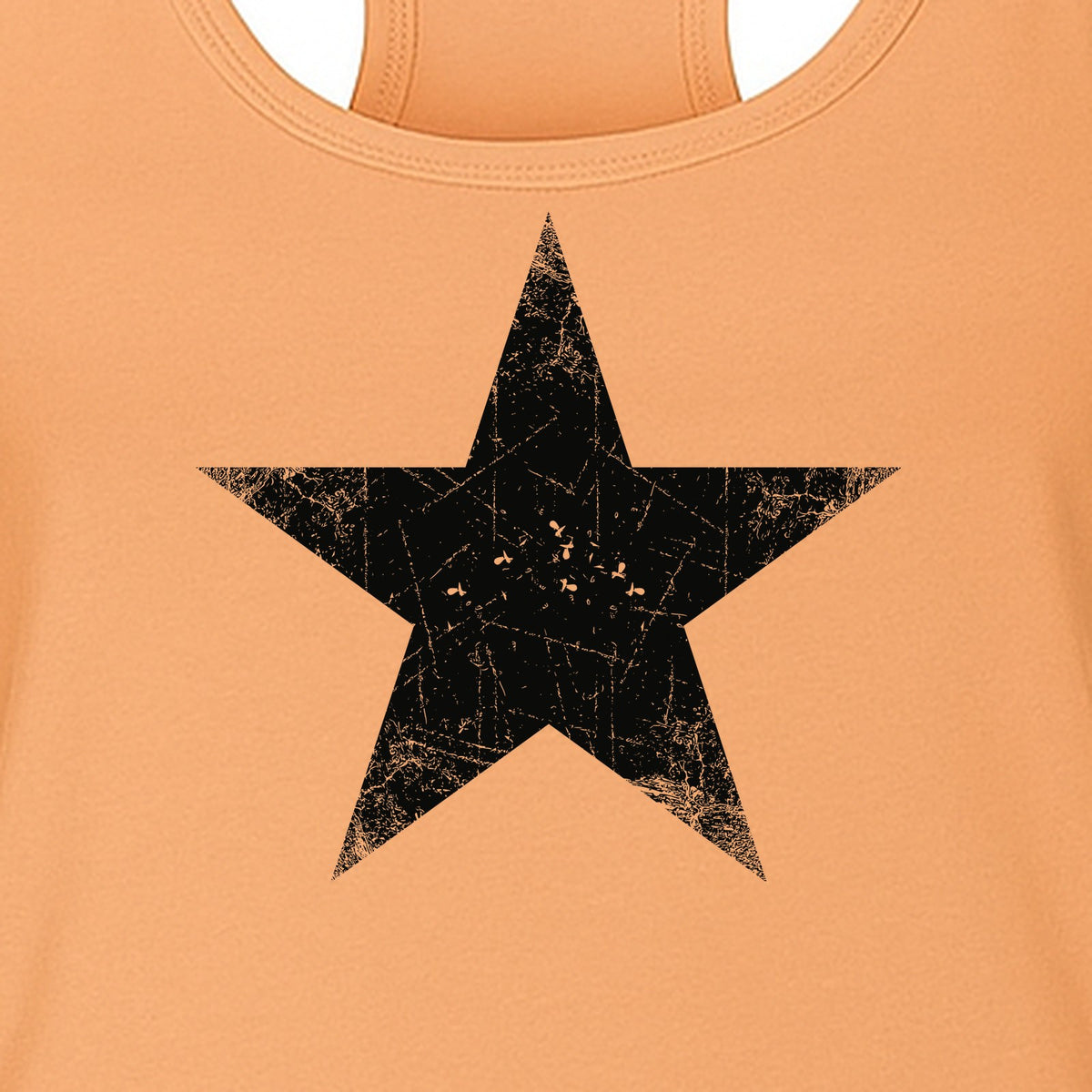 Distressed Star Women's Racerback Tank Top, Patriotic Fourth of July and Memorial Day Apparel