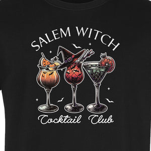 Halloween T-Shirt, Salem Witch Cocktail Club Graphic for Spooky Season Drink Fans