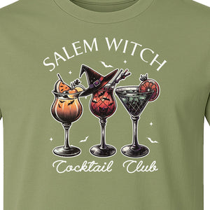 Halloween T-Shirt, Salem Witch Cocktail Club Graphic for Spooky Season Drink Fans