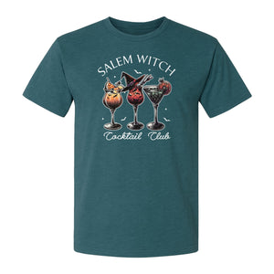 Halloween T-Shirt, Salem Witch Cocktail Club Graphic for Spooky Season Drink Fans
