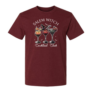 Halloween T-Shirt, Salem Witch Cocktail Club Graphic for Spooky Season Drink Fans